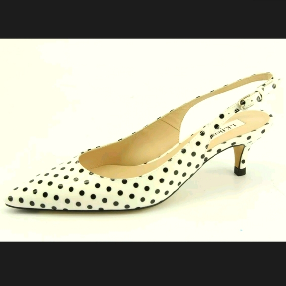 NEW L.K. Bennett Mira Patent Leather Polka Dot Pumps - Picture 7 of 12